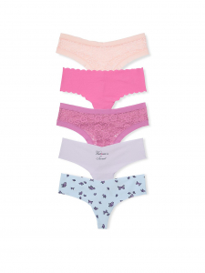 5-Pack No-Show Thong Panties