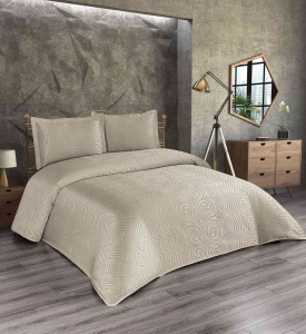 Покрывало EFOR Pique Bedspread NIDA (240*260) с наволочками бежевый BEJ