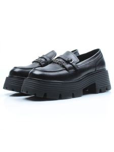 03-5933 BLACK Лоферы женские (натуральная кожа)