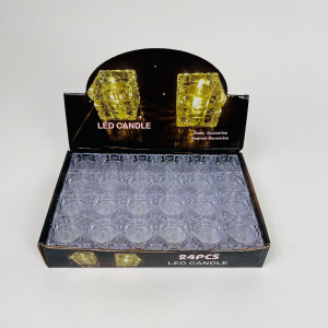 Новогодний декор - Ночник Свеча квадратная 24 шт (арт. JYB6908-30)