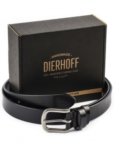 Мужской кожаный ремень Dierhoff ДРК 3052/3-30 Черный