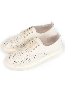 03-HY1-1D BEIGE Полуботинки спортивные женские (натуральная кожа)