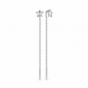 Серьги родированные серебро 925*