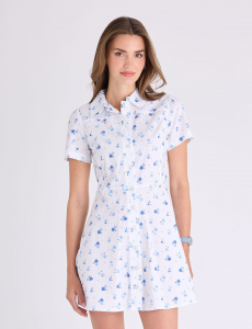 FLORAL FITTED POPLIN CIRLCE DRESS