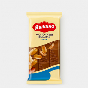 «Яшкино», шоколад молочный с арахисом, 78 г