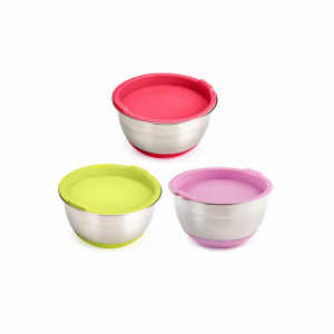 Миска стальная с крышкой MIX 24x12.5см 4.2л