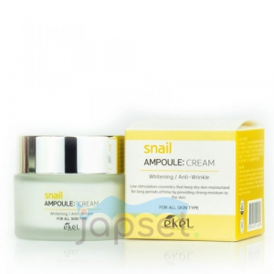 Ekel Ampoule Cream Snail Крем для лица ампульный с муцином улитки, 50 мл