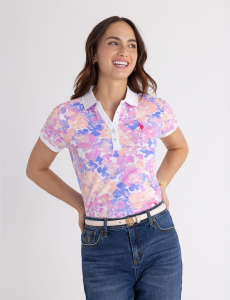 WATER FLORAL POLO SHIRT