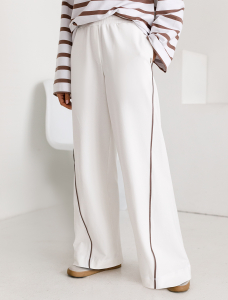 Свободные брюки  из тонкого премиального футера с эластаном