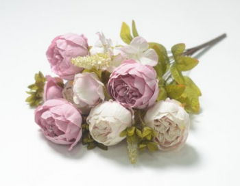 Искусственные цветы, Ветка в букете пион смешанный(1010237)