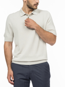 Джемпер-поло из шелка и хлопка