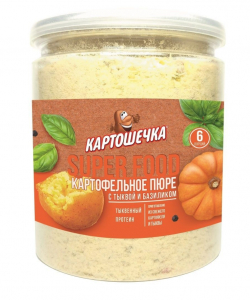 КАРТОШЕЧКА Пюре картофельное с тыквой и базиликом 180г ПЭТ