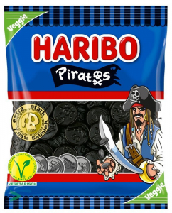 Жевательный мармелад Haribo Piratos со вкусом солёной лакрицы 175 гр