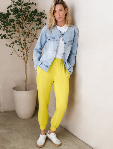 Брюки из тонкого футера с эластаном