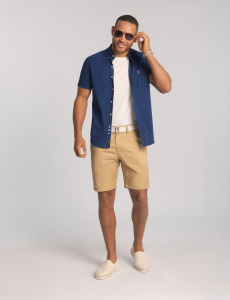 STRETCH TWILL SHORTS WITH COMFORT BAND