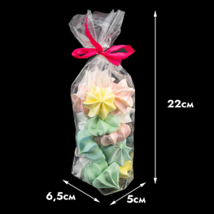 Пакет прозрачный с квадратным дном, 5*6,5 см, высота 22 см, 10 шт