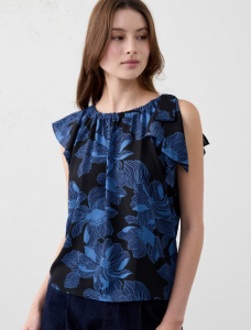 Georgette Tied-Shoulder Top