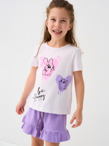 Комплект для девочки: футболка, шорты