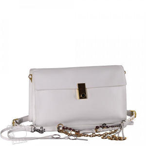 Сумка женская кожаная 1430TH white Polina&Eiterou