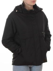 7060 BLACK Куртка демисезонная женская (100 гр. холлофайбер)