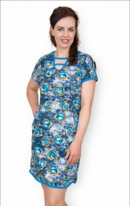 Туника трикотажная с карманами (00387, голубой)