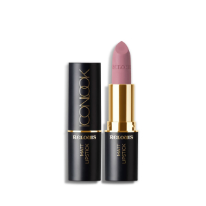 Губная помада матовая  IKON LOOK Relouis розовый тон 01 Perfect Nude бархатных губ