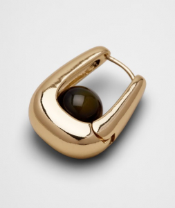 Resin Single Bead Hoop Earrings