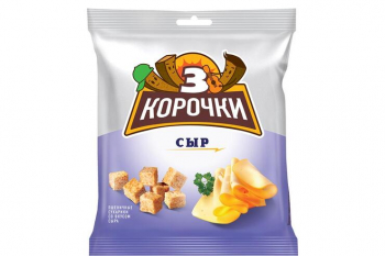 «3 Корочки», сухарики со вкусом сыра, 40 г