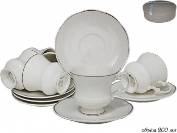 181-086 Чайный набор 12пр. 200 мл  в под.уп.(х6)Фарфор