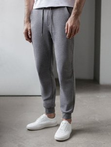 Брюки из тонкого футера с карманом на молнии