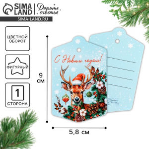 Шильдик на подарок «С Новым годом!», 5.5?9 см