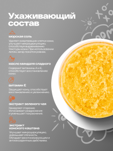 WNDR.BEAUTY Body scrub HEY, ZESTY! Скраб для тела Цитрусовый бум 250гр