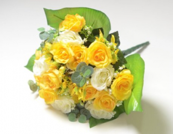 Искусственные цветы, Ветка в букете бутон роз 36 голов (1010237)