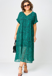 Платье EVA GRANT 7116 зелено-черный