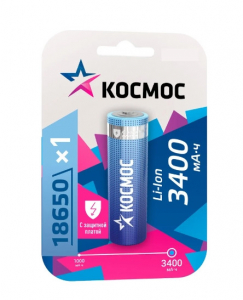 КОСМОС акум.18650 3.7V    3400mAh