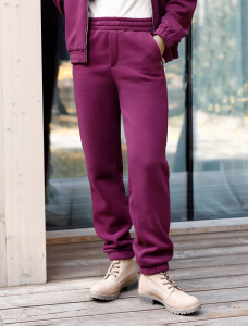 Брюки джоггеры теплые из футера трехнитики c начесом