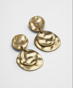 Hammered Coin Drop Earrings