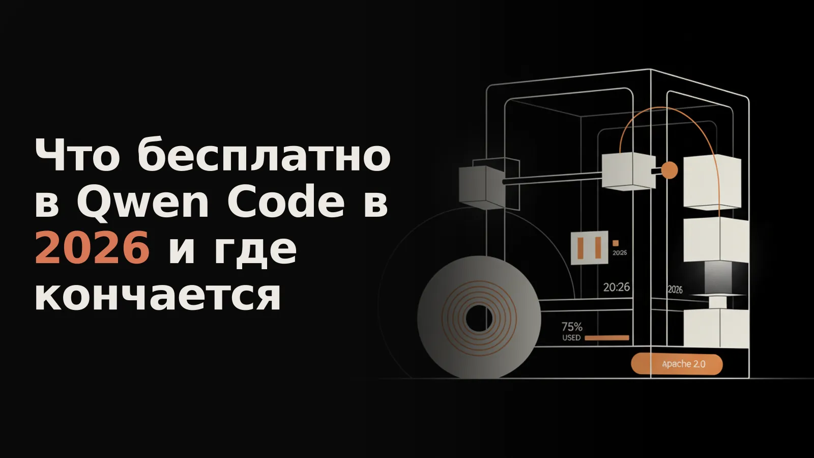 3D-принтер Apache 2.0 с бесплатным доступом и счетчиком использования фирменного филамента Alibaba AI Core.