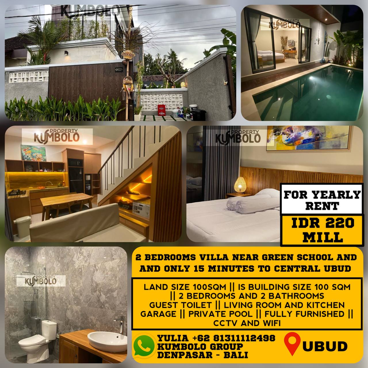 Villa in Ubud, Bali, Indonesia — 2 bedrooms — photo 1