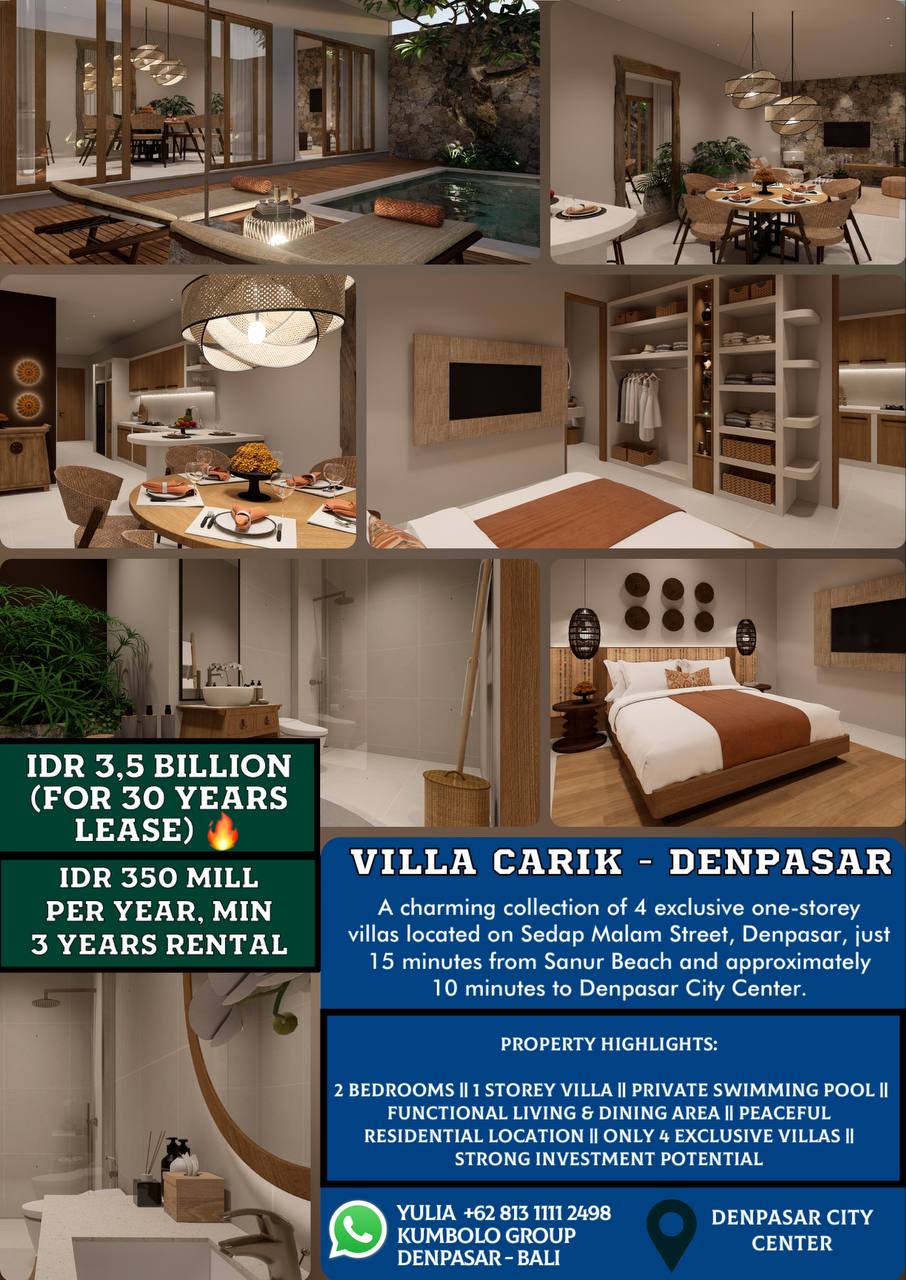 Villa in Denpasar, Bali, Indonesia — 2 bedrooms — photo 1