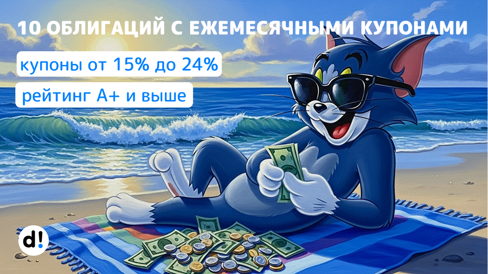 🔥 10 облигаций с жирными ежемесячными купонами и высокой доходностью до 22% годовых