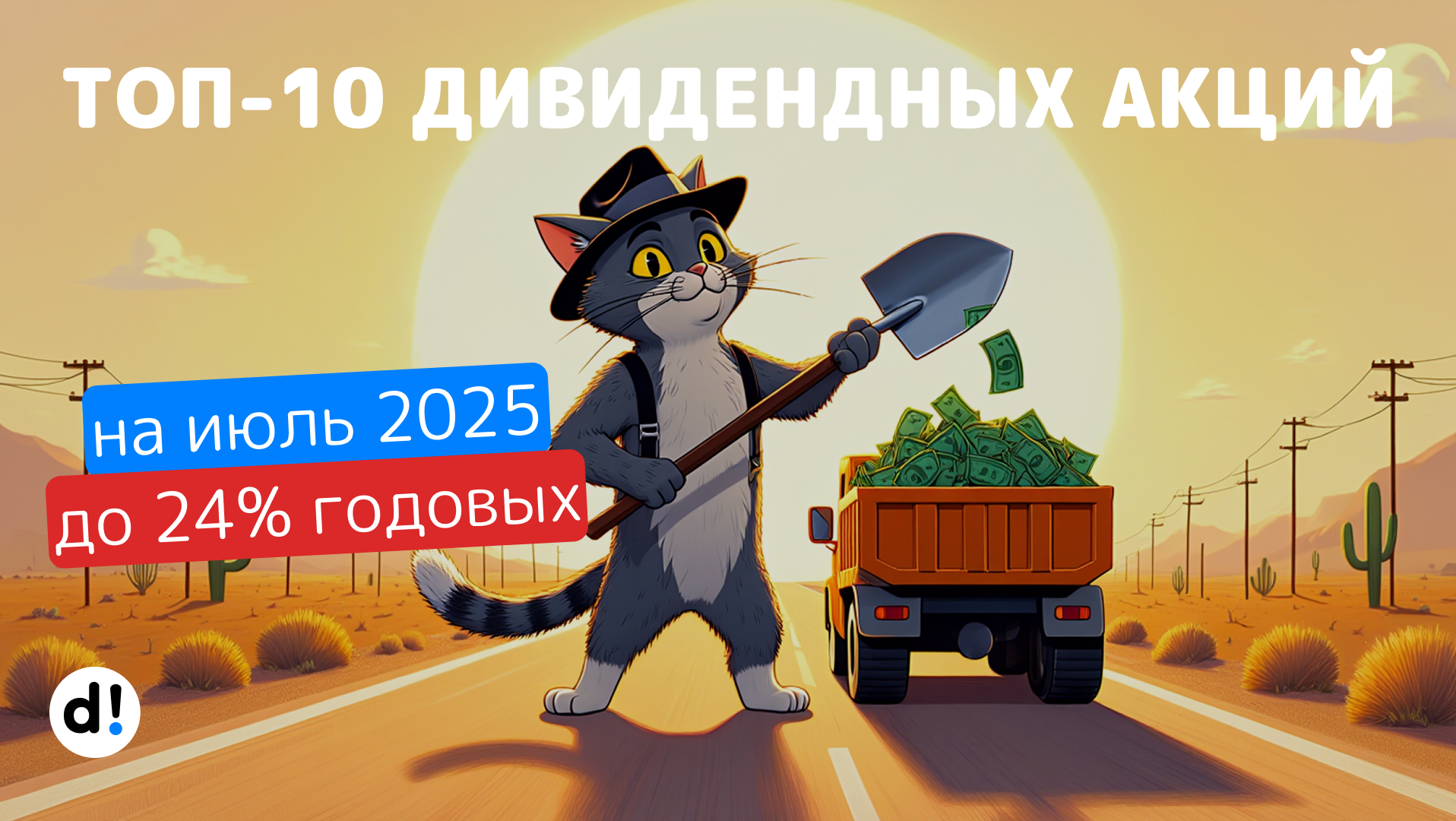 🔥 10 самых жарких дивидендных акций в июле 2025. Дивидендная доходность до 24%
