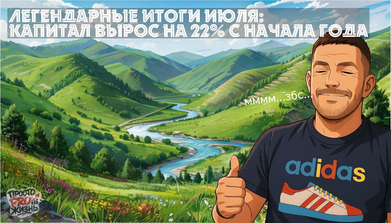 Легендарные итоги июля 2025: Капитал вырос на 22% с начала года