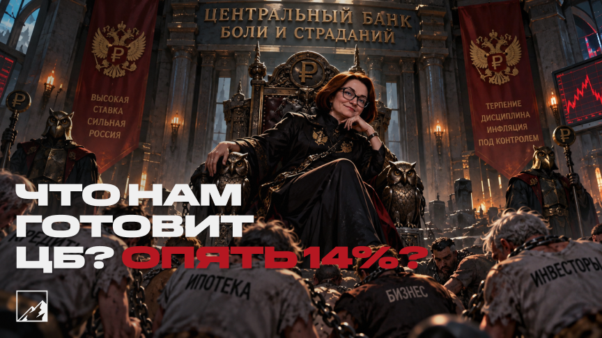 🗝 ЦБ снова сделает инвесторам больно! Набиуллина снова сохранит ключ на уровне 14%?