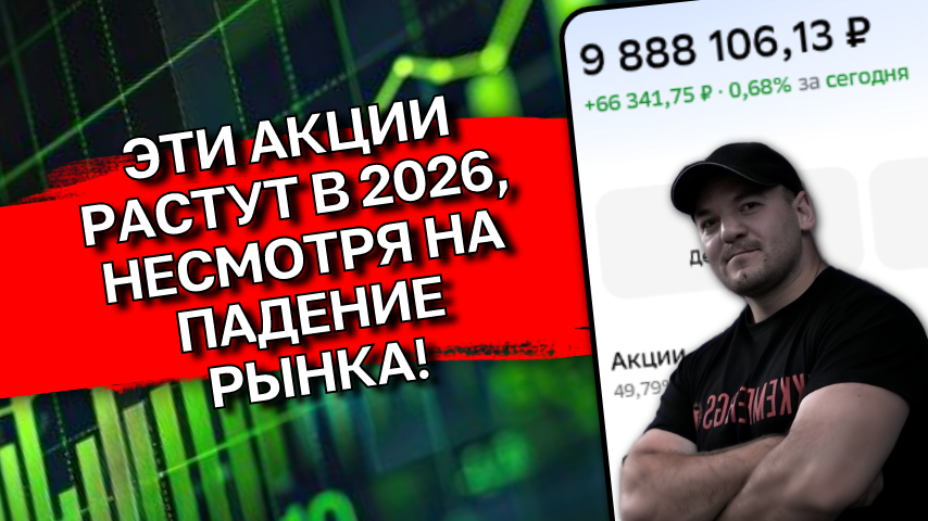 4 акции в 2026г, которые растут против падения рынка и платят щедрые дивиденды