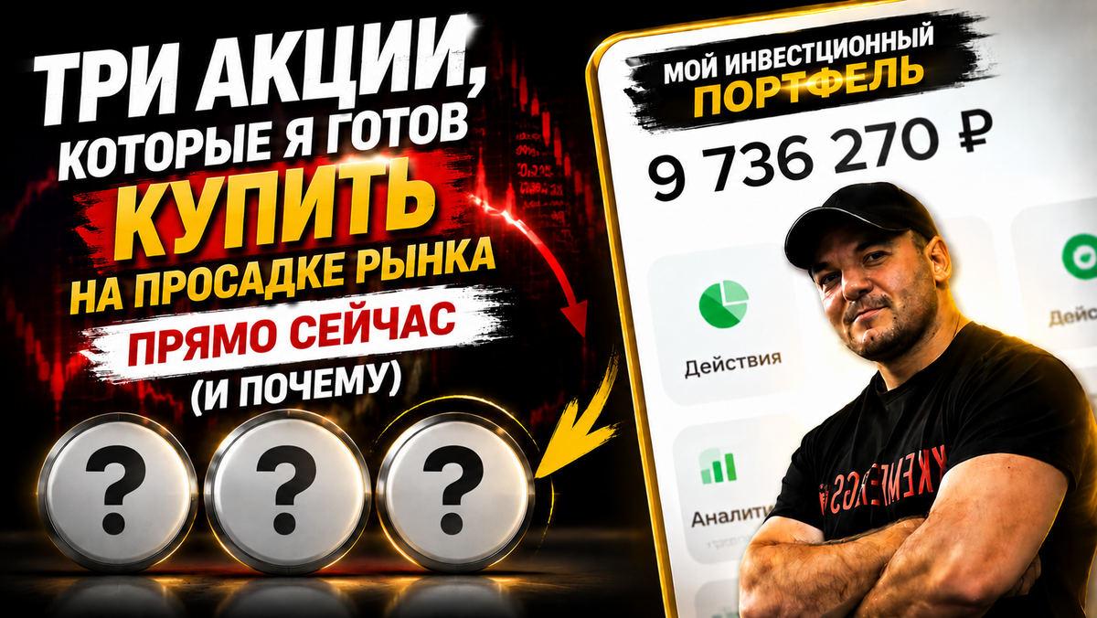 ТОП-3 акции для покупки на ДНЕ: Куда вложить на просадке рынка!
