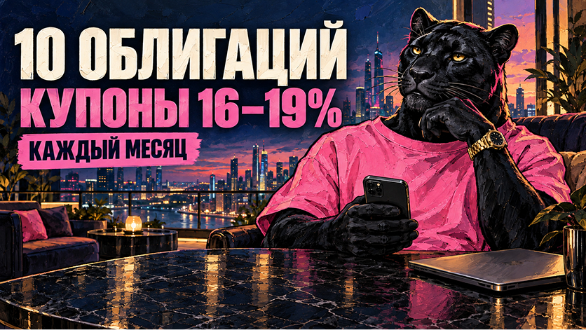 🚀 10 корпоративных облигаций для ежемесячного дохода с купонами до от 16% до 19% годовых