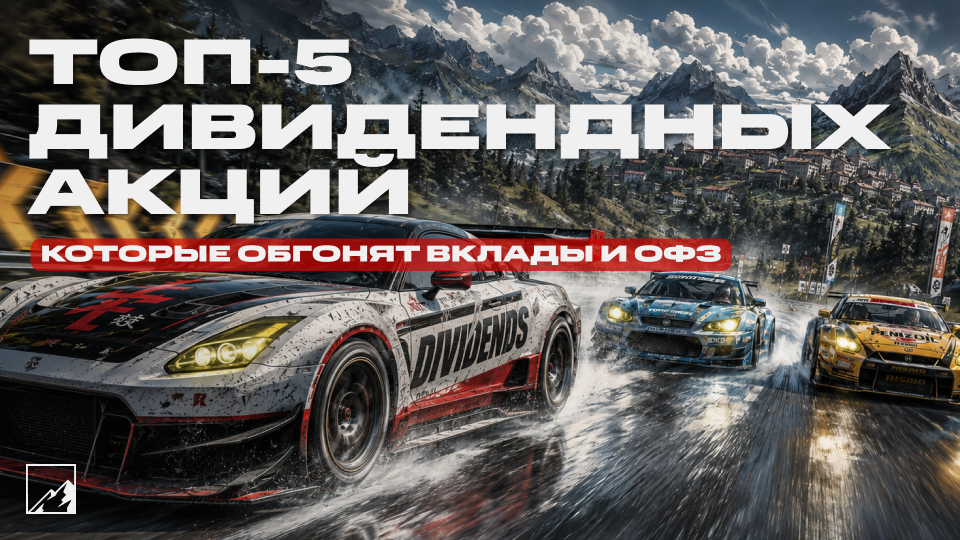 🏎️ Топ-5 дивидендных акций, которые обгонят вклады и ОФЗ в 2026 году