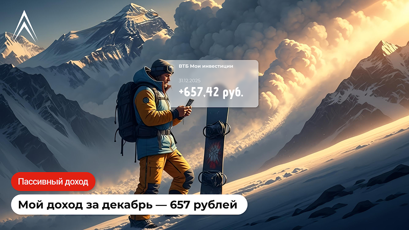 Мой пассивный доход. 657 рублей за декабрь