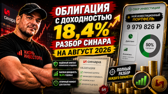 Облигация с доходностью 18,4%: разбор Синара на август 2026
